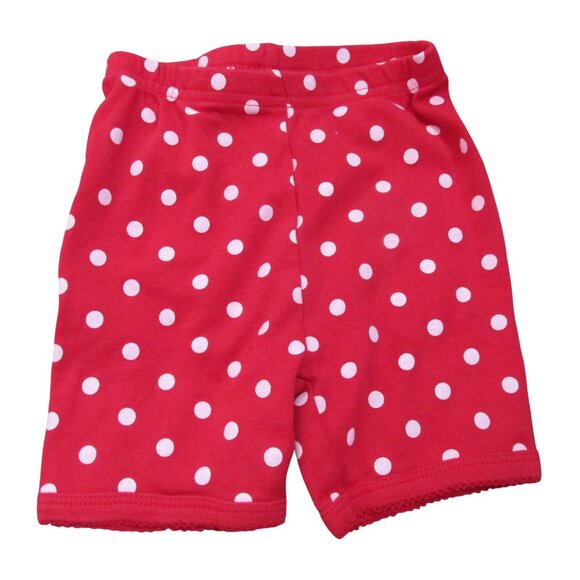 Carters Pull On Shorts Toddler Girls Size 18M Red Pink Polka Dot Elastic Bottoms - Picture 1 of 3